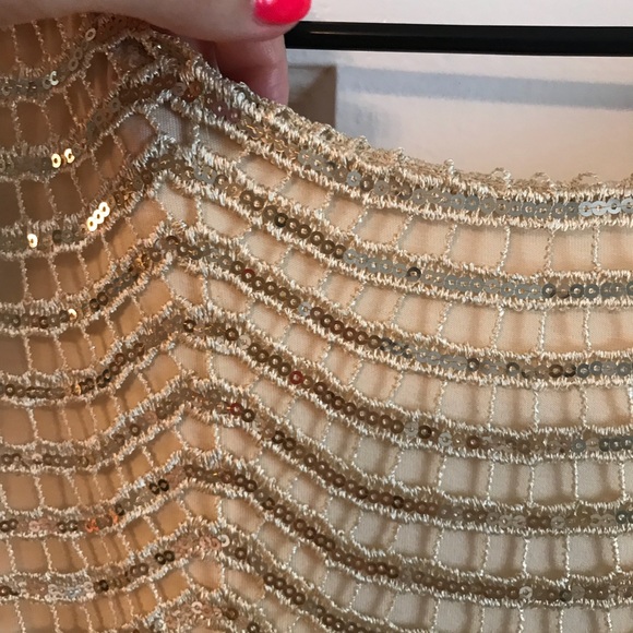NWOT Gold Sequin dress - Picture 3 of 7